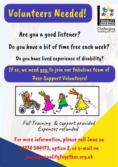 Volunteers Needed Equality Together