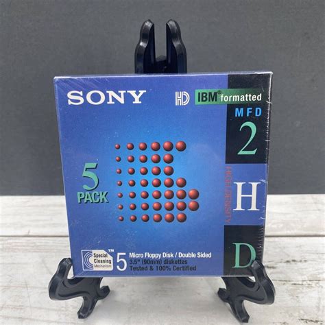 Sony Micro 3 5 Floppy Disc Double Sided IBM Formatted MFD 2HD 5 Pack