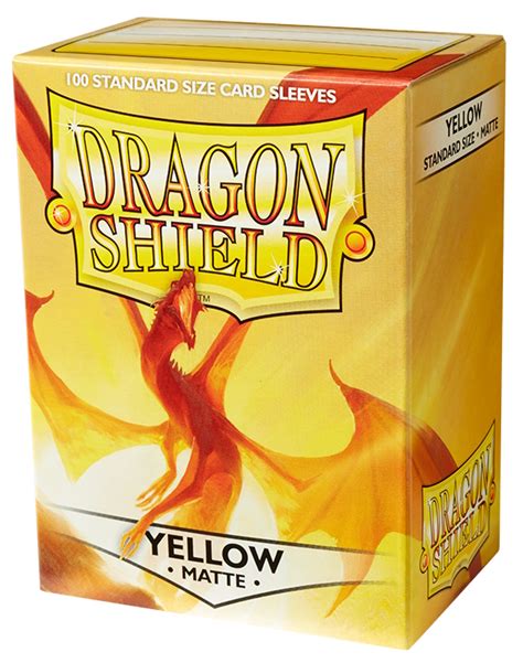 Dragon Shield Std Sleeves Matte Yellow Pack Potomac Distribution