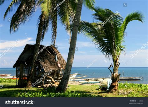 Tropical Hut On The Beach Stock Photo 1143079 : Shutterstock