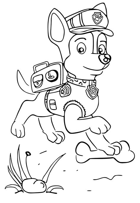 Free Printable Paw Patrol Bone Coloring Page for Adults and Kids ...