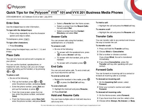 Polycom VVX 101 and Polycom VVX 201 IP Business Phones