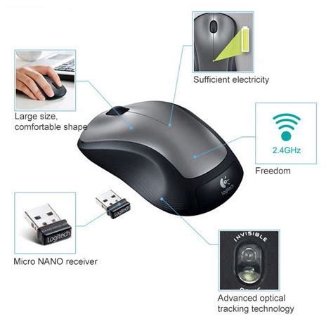 Logitech M320 1000DPI 2.4GHz Ergonomic Wireless Mouse (Black) – Alexnld.com