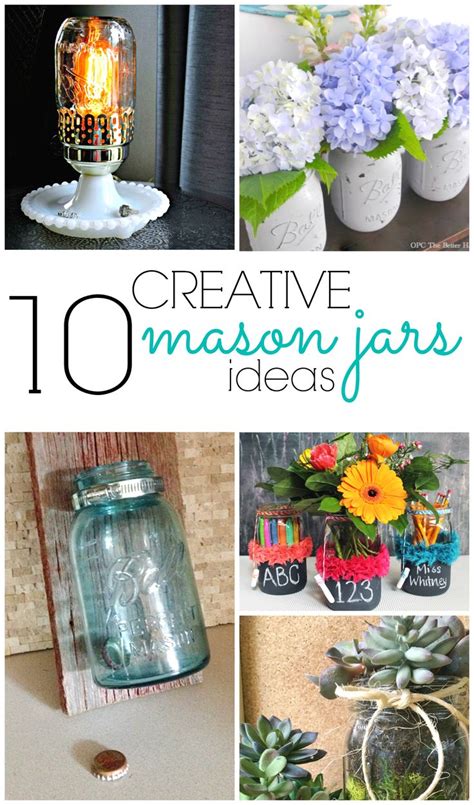 10 Creative Uses For Mason Jars The Diy Village Easy Mason Jar Crafts Diy Easy Mason Jar