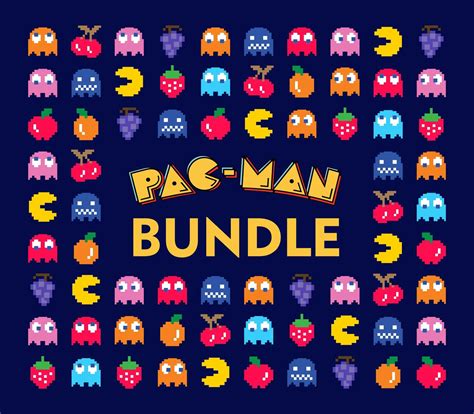 Pacman SVG Bundle Pac Man PNG EPS High Quality Best For Etsy