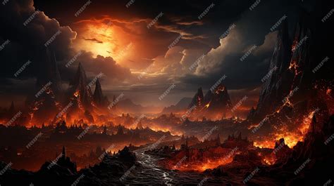 Premium AI Image | Volcano lava erupting Volcano magma erupting