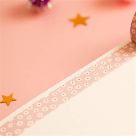 Nude Mauve Field Of Daisies Washi Tape Etsy
