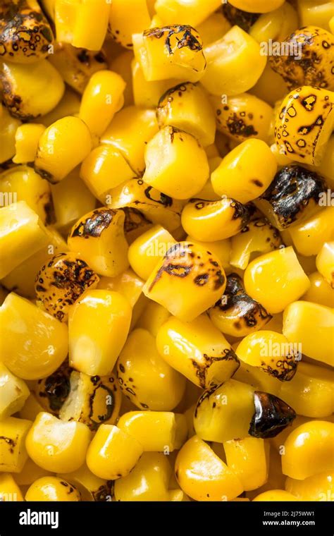 Homemade Roasted Sweet Corn Kernals In A Bowl Stock Photo Alamy