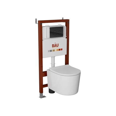 Комплект Bauedge BAU 6 в 1: инсталляция BAU PRO, унитаз подвесной ...