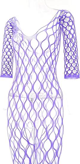 Amazon chu U chu Lingerie Collection フィッシュネットボディストッキング FBS 003 パープル スケスケ セクシーランジェリー chu U