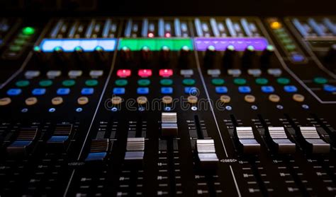 Closeup of Sound Control Panel Stock Image - Image of amplifier, board ...