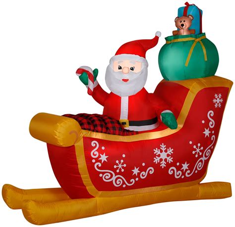 Holiday Time Santa Sleigh Inflatable 7