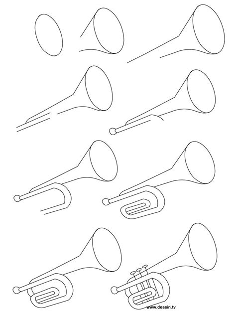 How To Draw A Trumpet Easy