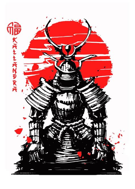 Anime Samurai Armor Drawing
