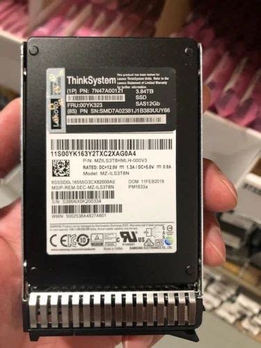 Lenovo Part No Yk N A Tb Sas Gbps Hot Swap Pm A Solid State Drive