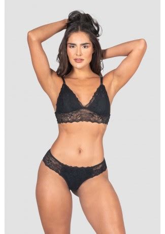 Conjunto Lingerie Isabela Vermelho Ref P B Kaisan