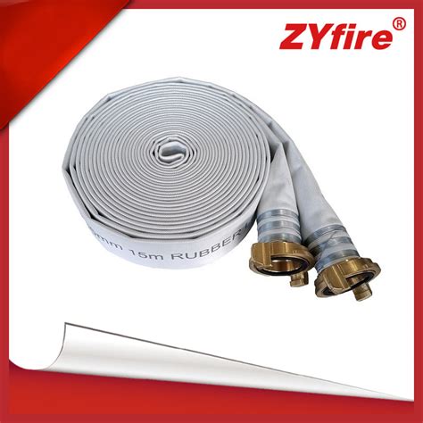 Single Jacket Nitrile Rubber Lined Fire Hose With BS Coupling China