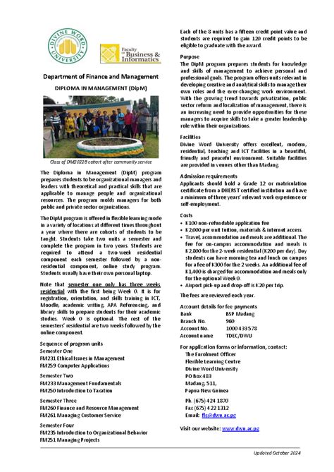 dipm program overview  admission details dmb studocu