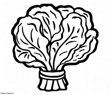 Bunch Of Spinach Coloring Page