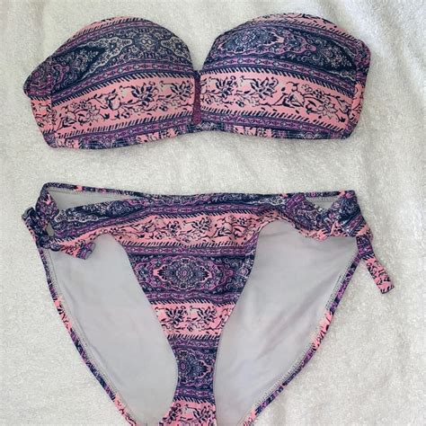 Purple Pink Blue Bikini Set Gem