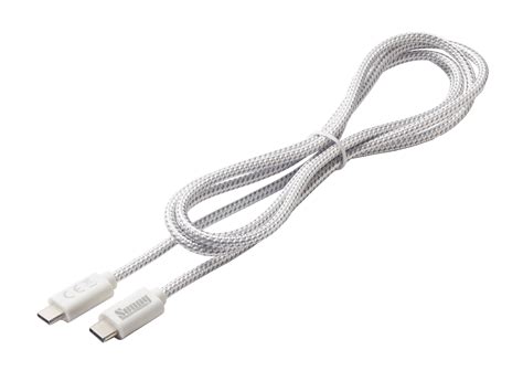 Power Cable Usb C To Usb C Rc 15m Whitesilver E Mark Ic 100w 20v 5a480mbps Sunny