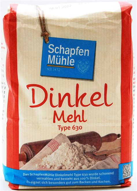 Schapfen Mühle Dinkel Mehl Typ 630 10er Pack 10 x 1 kg Amazon de