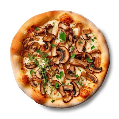 Premium AI Image | A pizza with mushrooms and cheese on it