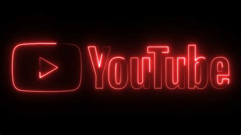 YouTube Neon Logo Glowing Flickering Neon Lights Loop Animation by ...