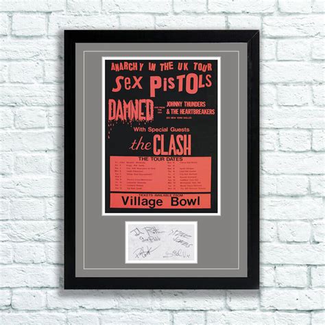 The Sex Pistols Concert Poster And Autographs Memorabilia Poster UNFRAMED EBay