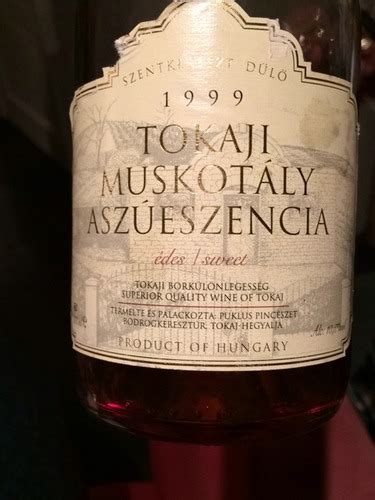 2006 Puklus Pincészet Tokaji Muskotály Aszúeszencia Vivino US