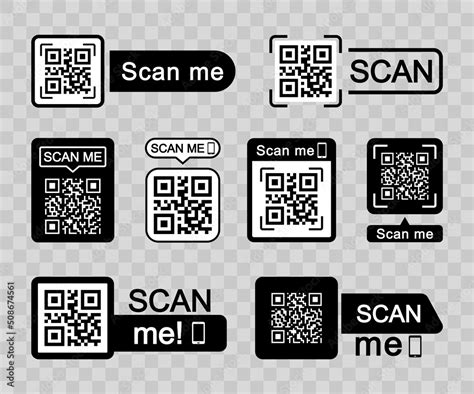 Qr Code Scan Icon Set Scan Me Frame Qr Code Scan For Smartphone Qr