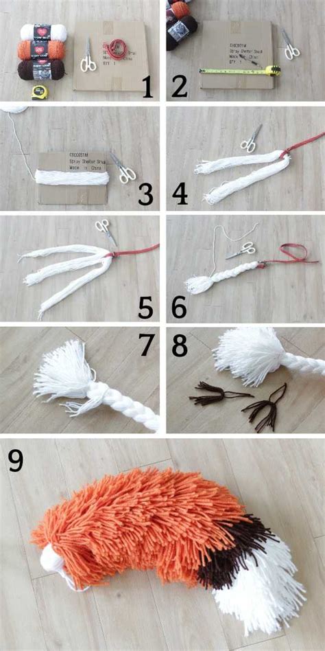 How To Make A Fox Tail Out Of Yarn With Pictures