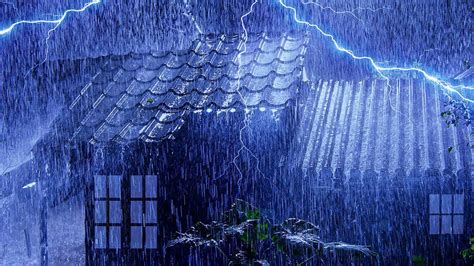 Heavy Rain At Night On Roof To Sleep Deep And Sleep Fast ⚡relax Reduce