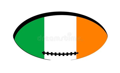 Irish Rugby Player Running with Ball Stock Illustration - Illustration ...