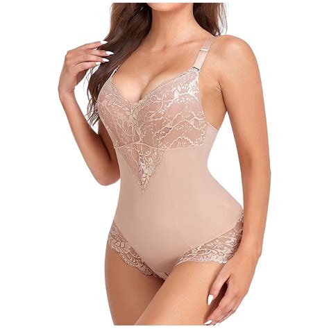 Odeerbi Women S Lingerie Bodysuit Set Valentine S Day Sexy Lace Waistline Plastic Underwear