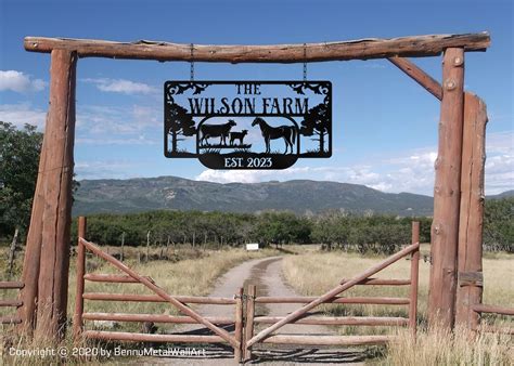 Metal Farm Sign Custom Metal Farm Name Sign Large Metal Name - Etsy