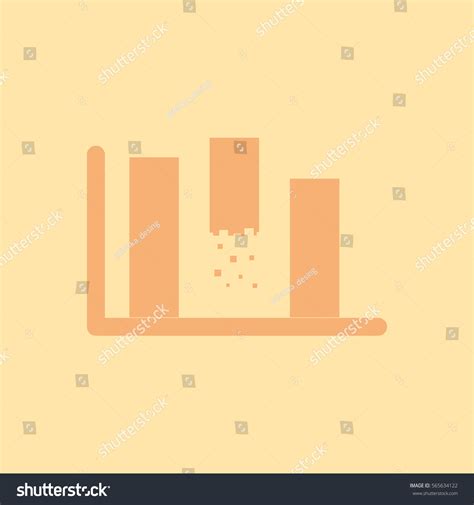 vector illustration flat design column chart stock vector royalty   shutterstock