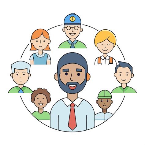 Inclusive Workplace Icons Diversity In Professions And Roles Vector