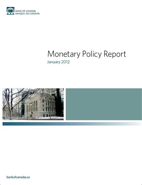 monetary policy report january  bank  canada