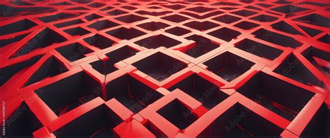 beautiful abstract wallpaper formed from interlocking of red blocks ...