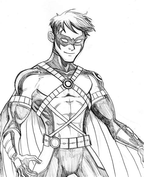 Red Robin Batman Drawings Dessin Manga Coloriage Ladybug Batman Robin