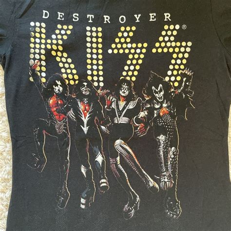 Yahooオークション キッスkissロゴ半袖tシャツブラック黒ロックバン