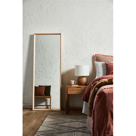 Temple Webster Blonde Block Full Length Mirror