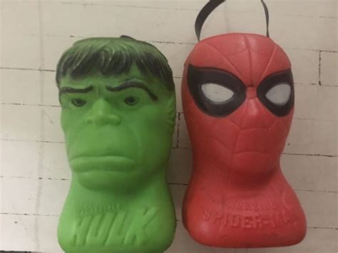 Hulk And Spider Man Vintage Trick Or Treat Pales 1946171329