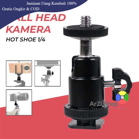 Jual Taffstudio Ball Head Kamera Hot Shoe Qm Black Shopee Indonesia