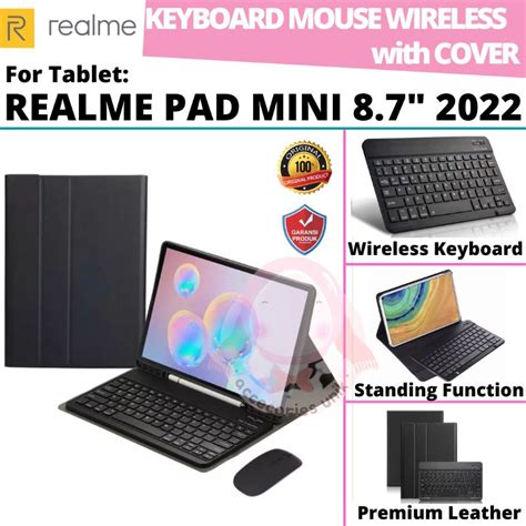 Jual Realme Pad Mini 8 7 Inch 2022 Book Cover Leather Flip Case Keyboard Wireless Bluetooth