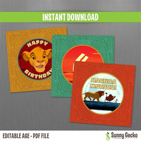 Lion King Address Labels At Dylan Belstead Blog