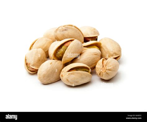 Pistachio Nuts Isolated On White Background Stock Photo Alamy