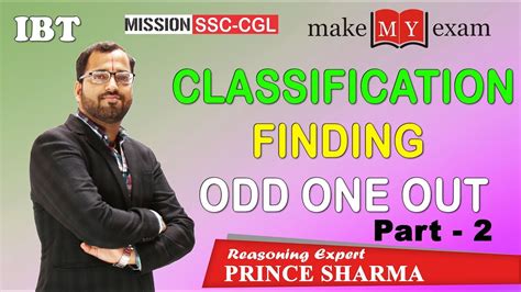 Classification Odd One Out Reasoning Part Ssc Cgl Bank Po