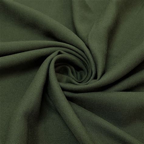 Tecido Viscose Sarjada Pesada Cor Verde Oliva Pantone Tcx Oil